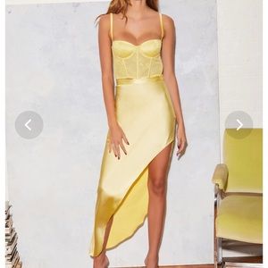 Fleur du Mal high slit skirt daffodil XS